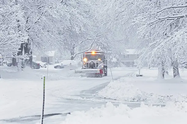 A snowplow forges ahead